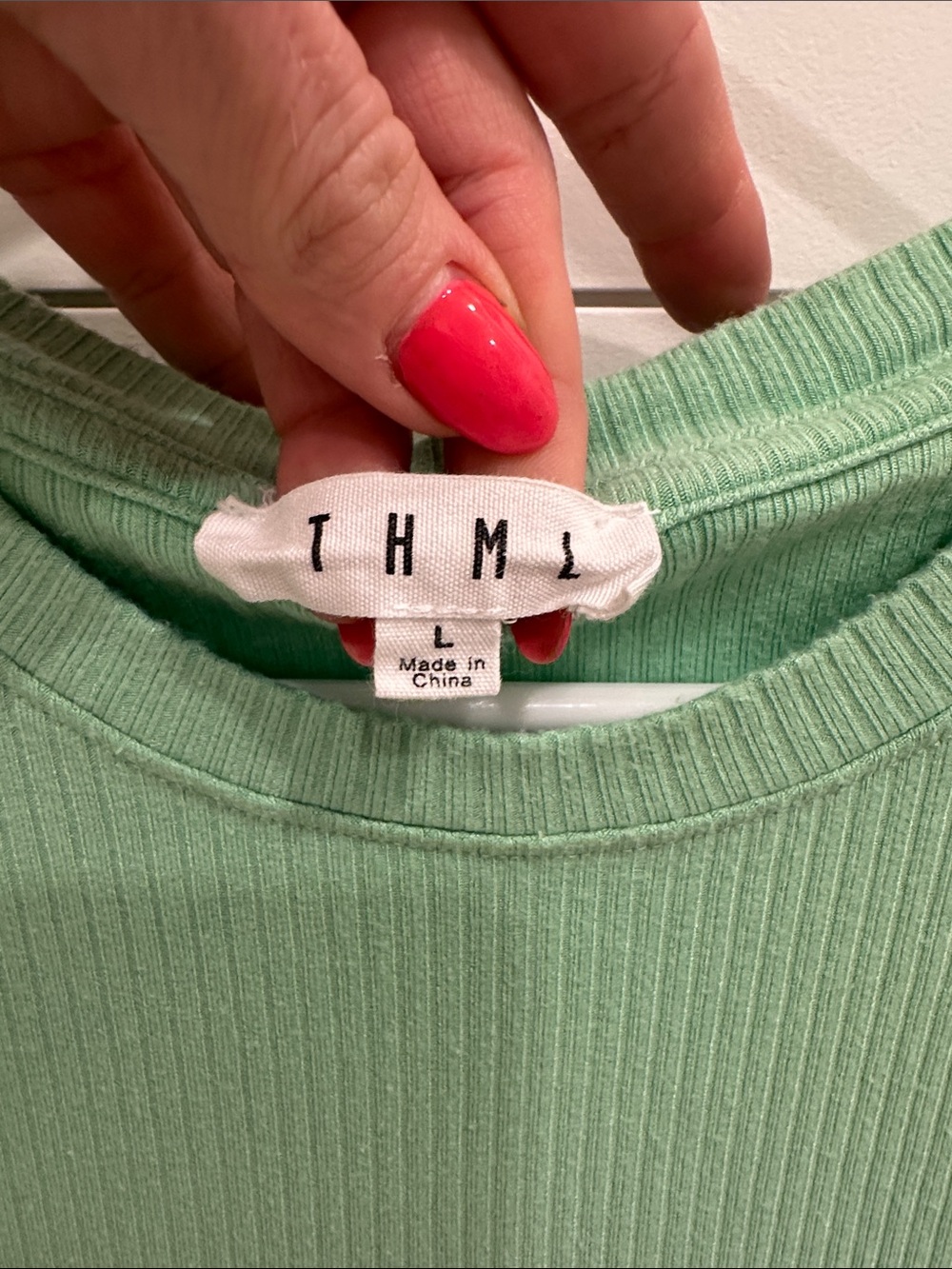THML Mint Ribbed Ruffle Sleeve Tank - Picture 2 of 2